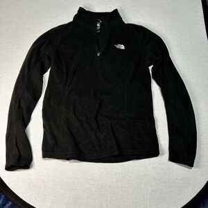 The North Face Women's 1/4 Zip Fleece Pullover Size Medium Black lightweight